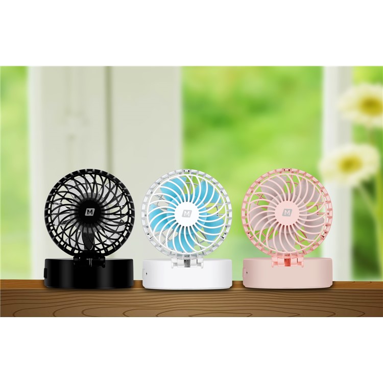 MOMAX iFan 2 Portable Mirror Handheld Rechargeable 180 Degree Rotary Fan - Black-15
