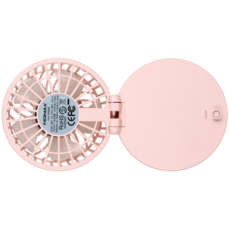 MOMAX iFan 2 Handheld Rechargeable 180 Degree Rotary Fan with Mirror - Pink-14