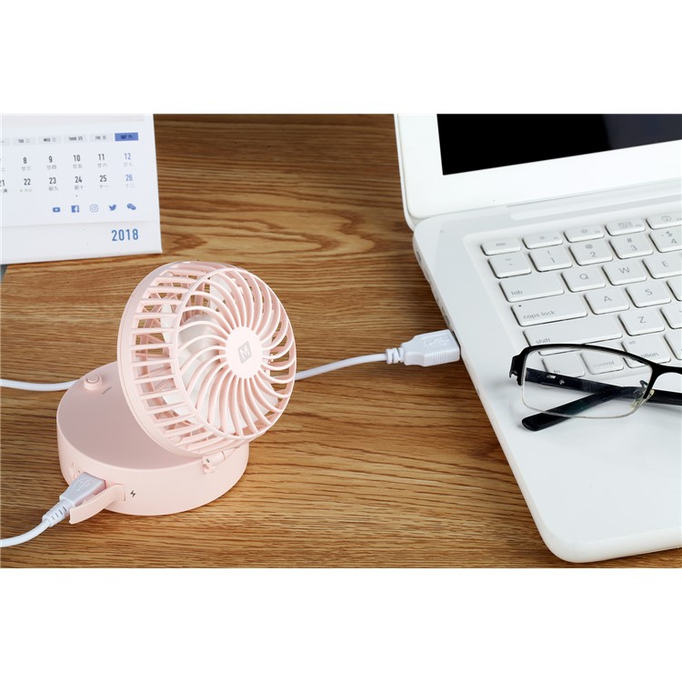 MOMAX iFan 2 Handheld Rechargeable 180 Degree Rotary Fan with Mirror - Pink-15