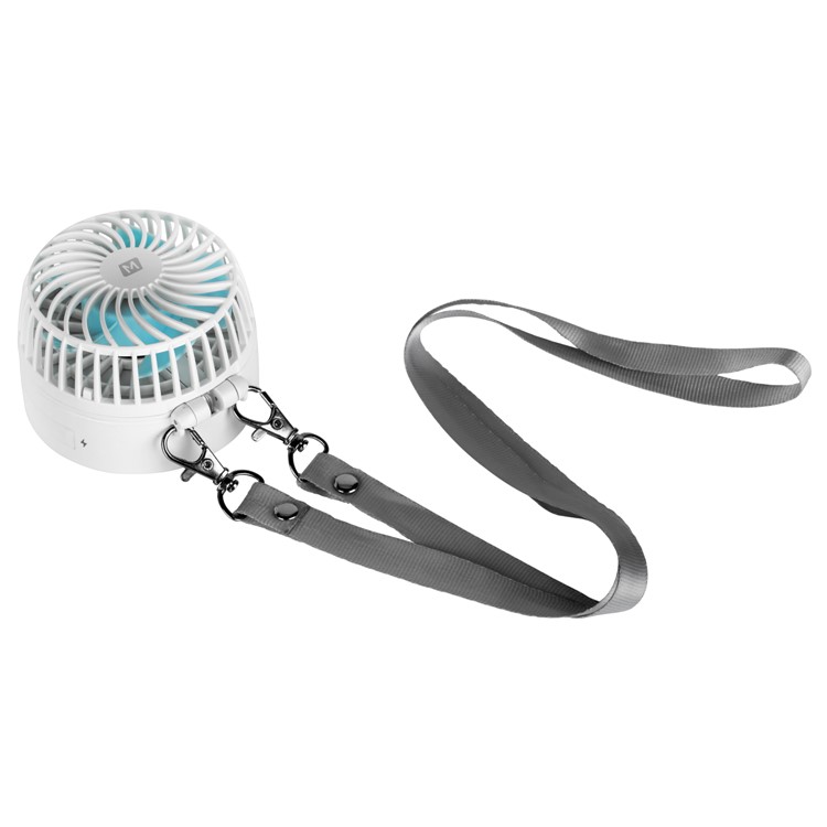 MOMAX iFan 2 Mirror Handheld Rechargeable 180 Degree Rotary Fan - White-8