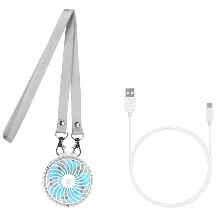MOMAX iFan 2 Mirror Handheld Rechargeable 180 Degree Rotary Fan - White-9