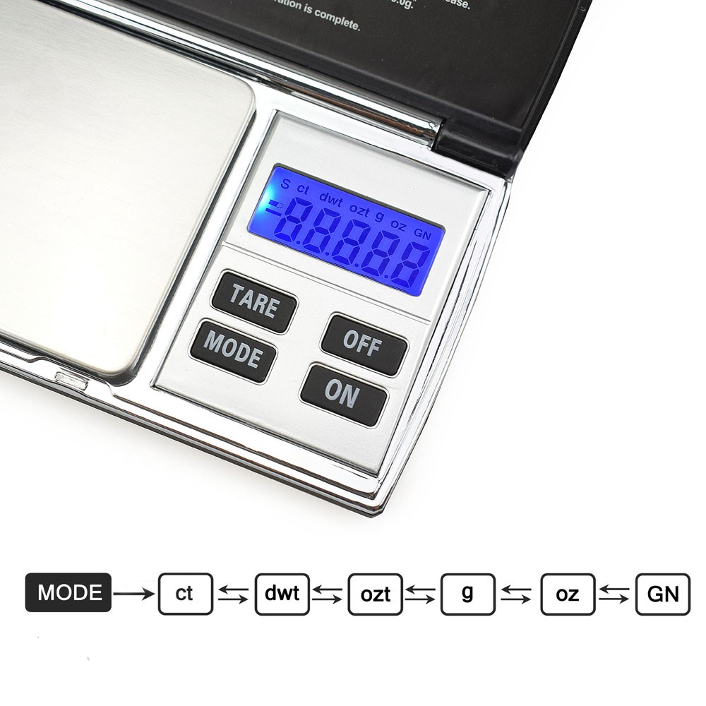500g x 0.01g Stainless Steel Precision Digital Scale-4