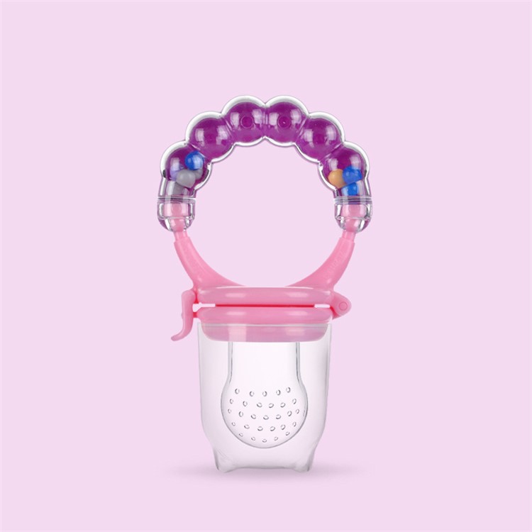 Baby Infant Pacifier Feeding Nipple Silicone Soft Feed Tool Fruit Juice Bite Bag - Purple / Size: S-1