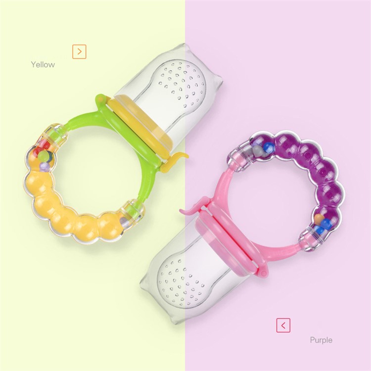 Baby Infant Pacifier Feeding Nipple Silicone Soft Feed Tool Fruit Juice Bite Bag - Purple / Size: S-5