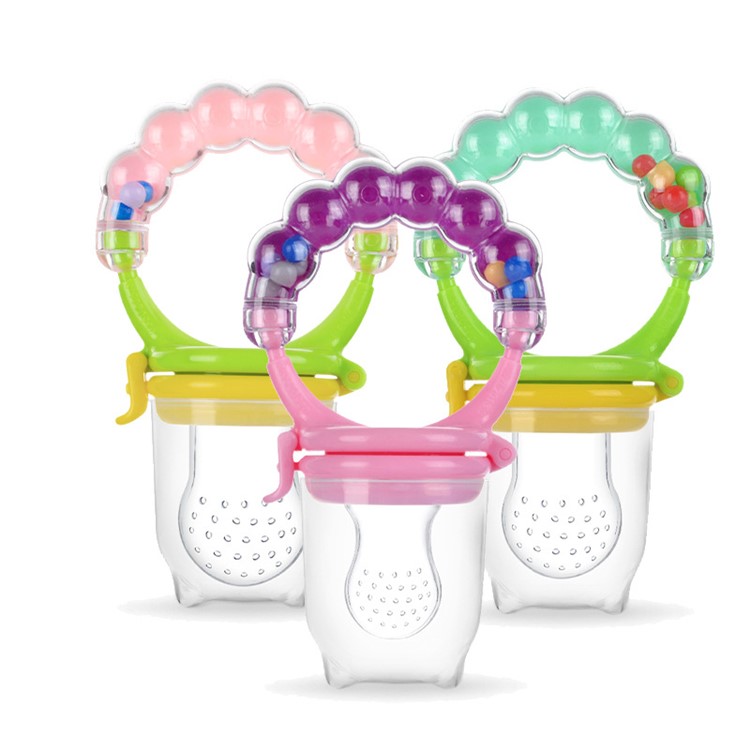 Baby Infant Pacifier Feeding Nipple Silicone Soft Feed Tool Fruit Juice Bite Bag - Purple / Size: S-6