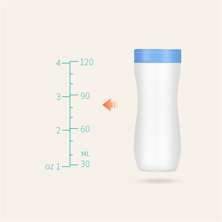 120ML Infant Kids Spoon Rice Paste Bottle Infant Food Feeding Bottle - Blue-4