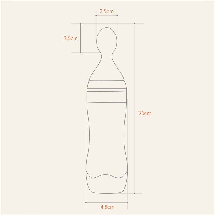 120ML Infant Kids Spoon Rice Paste Bottle Infant Food Feeding Bottle - Blue-8