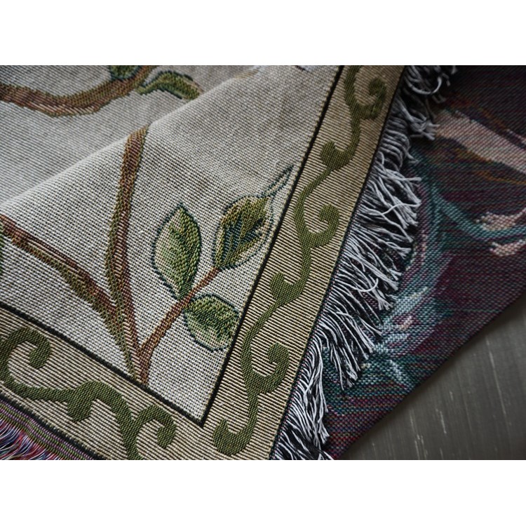 American Village Style Sofa Towel Slipcover Warm Blanket 130 x 160cm - Flowers and Birds-6