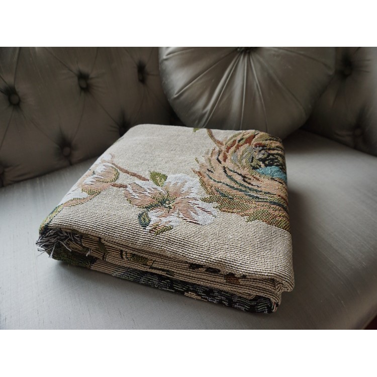 American Village Style Sofa Towel Slipcover Warm Blanket 130 x 160cm - Flowers and Birds-7