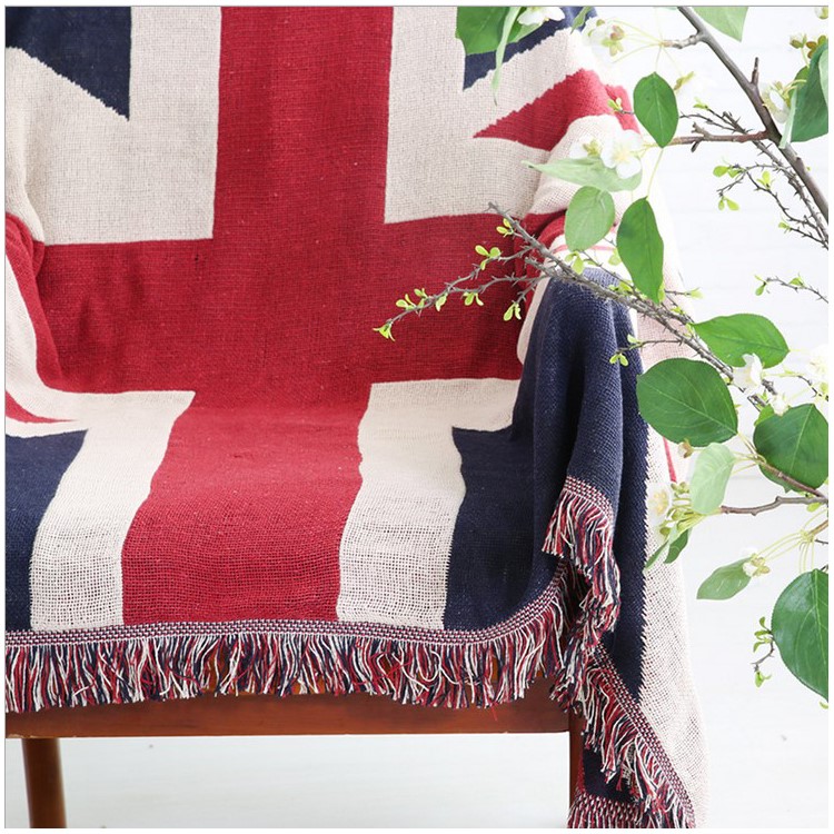 Cotton Sofa Towel Slipcover Warm Blanket 130 x 180cm - The Union Jack Flag-2