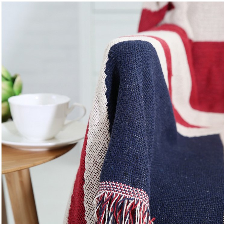 Cotton Sofa Towel Slipcover Warm Blanket 130 x 180cm - The Union Jack Flag-3