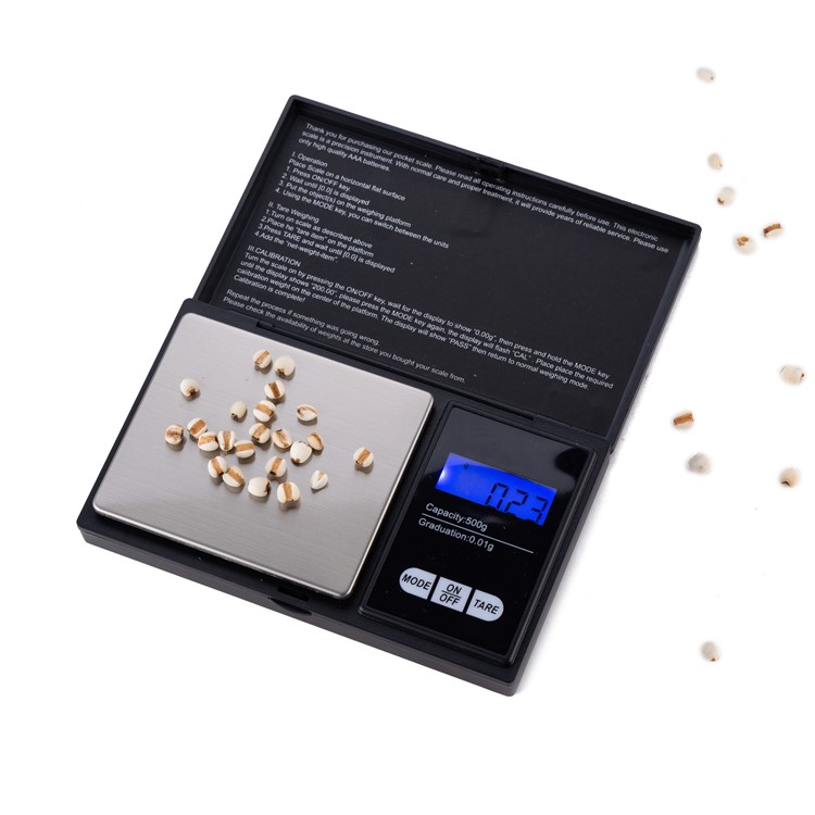 1000g/0.1g Stainless Steel High Precision Digital LCD Display Jewelry Scale Kitchen Food Weighing Scale-1