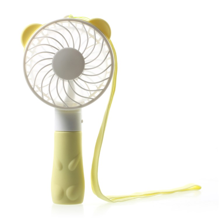 Bear Shape Portable USB Cooling Fan Handheld Mini Fan with 2 Adjustable Speeds - Yellow-1