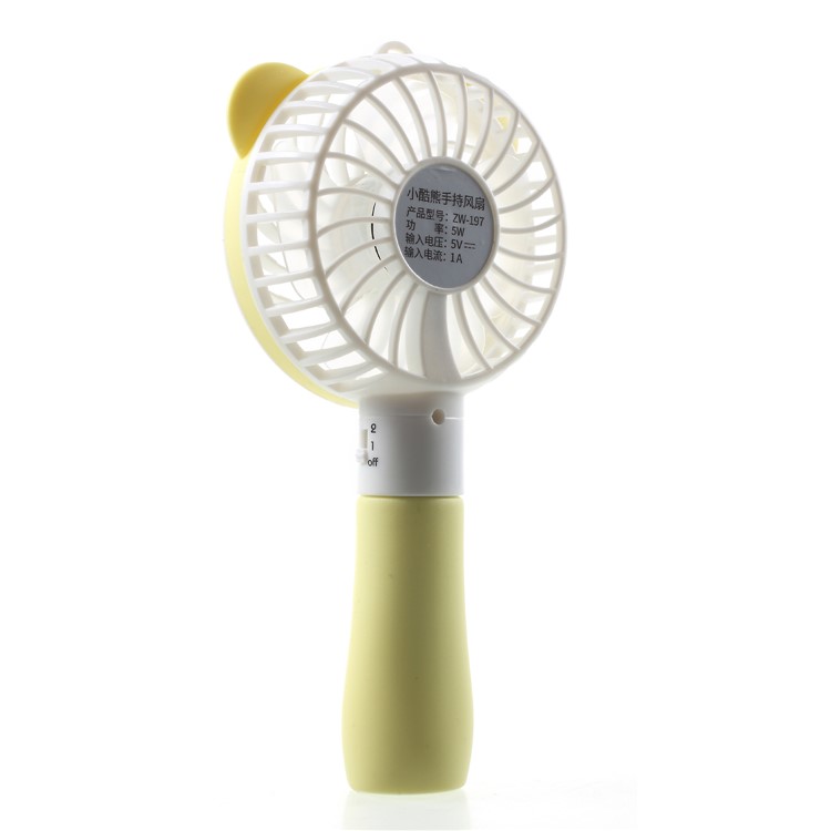 Bear Shape Portable USB Cooling Fan Handheld Mini Fan with 2 Adjustable Speeds - Yellow-5