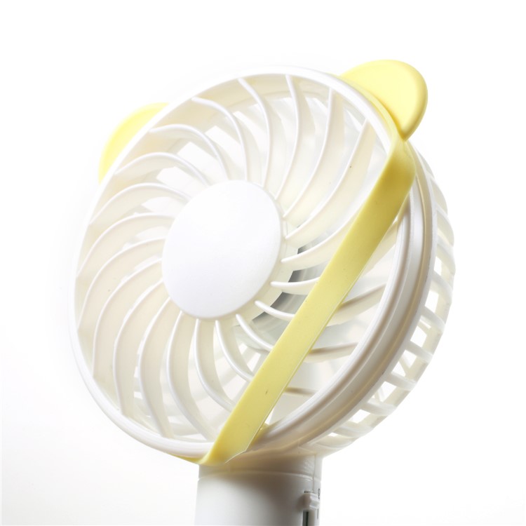 Bear Shape Portable USB Cooling Fan Handheld Mini Fan with 2 Adjustable Speeds - Yellow-8