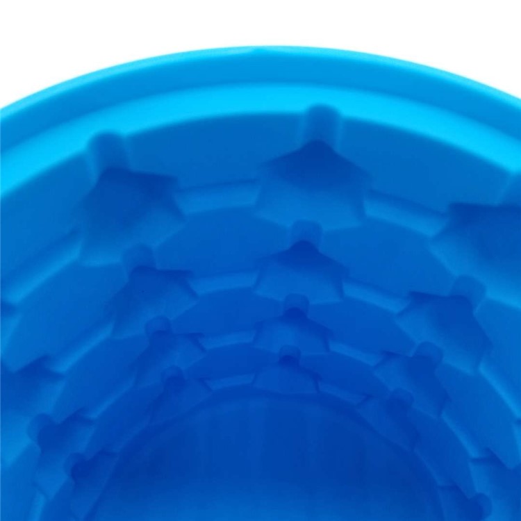 Soft Silicone Ice Cube Maker Ice Genie Space Saving Drink Holder Ice Bottle - Blue / Size: L-11