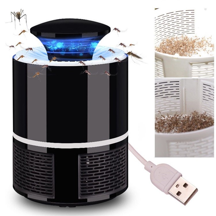 Electric Fly Bug Zapper Mosquito Insect Pest Killer LED Light Trap Lamp - Black-3