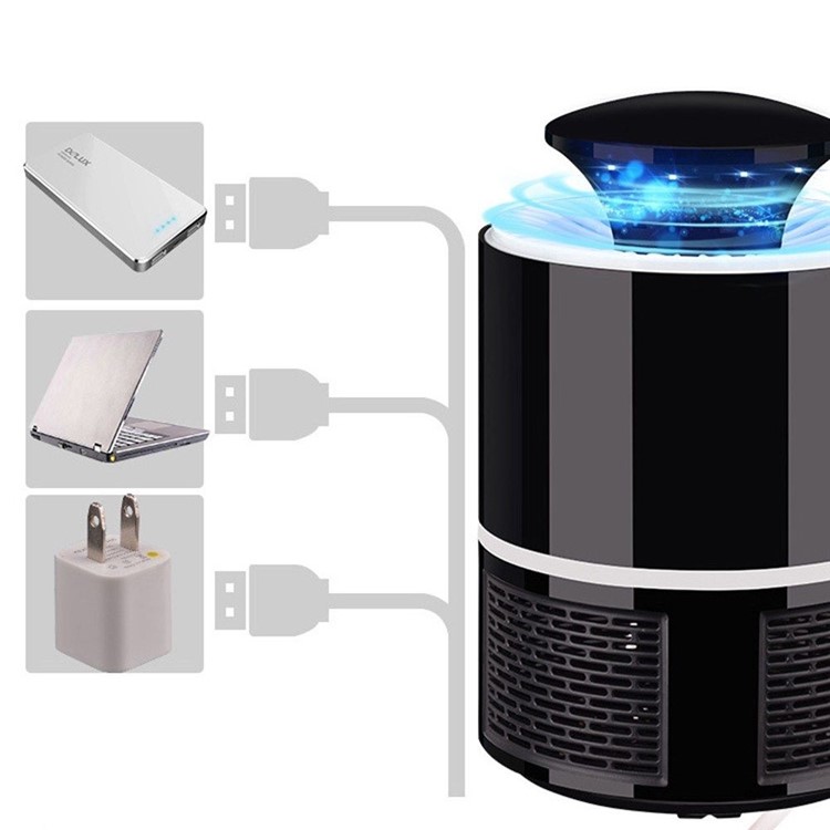 Electric Fly Bug Zapper Mosquito Insect Pest Killer LED Light Trap Lamp - Black-6