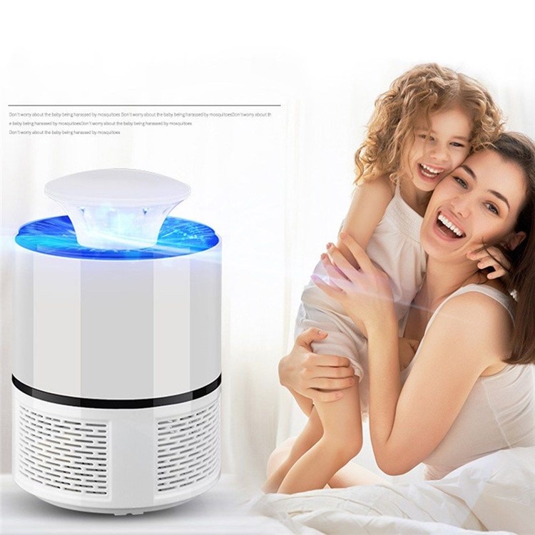 Mosca Eléctrica Del Insecto Del Mosquito Del Zapper Del Insecto De La Mosca Del Asesino Casero De La Lámpara De La Luz Del LED Del Asesino - Blanco-5