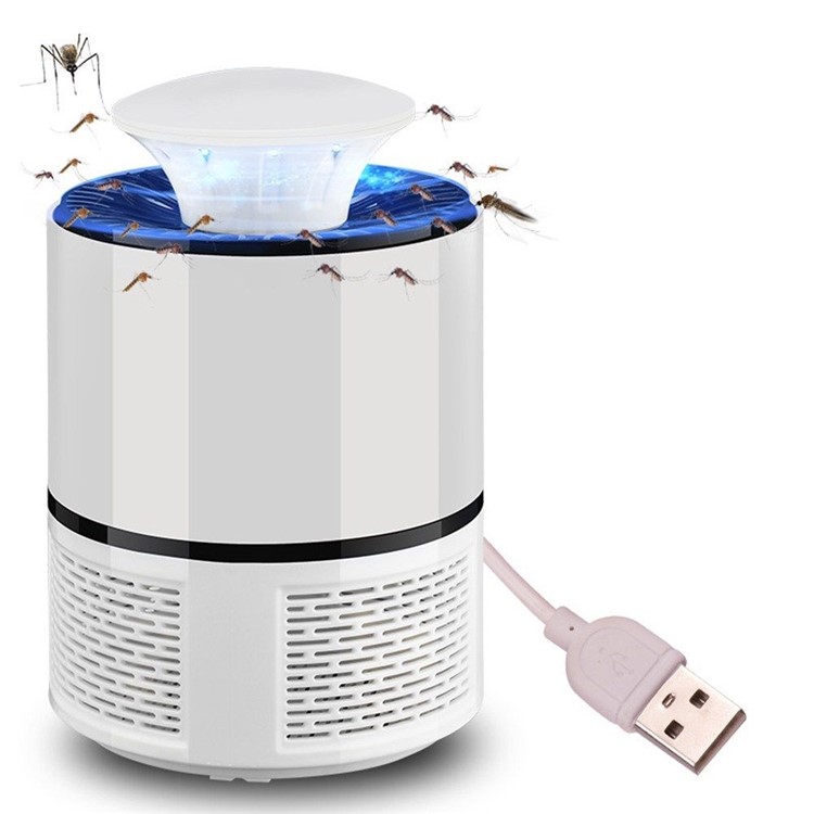 Mosca Eléctrica Del Insecto Del Mosquito Del Zapper Del Insecto De La Mosca Del Asesino Casero De La Lámpara De La Luz Del LED Del Asesino - Blanco-6