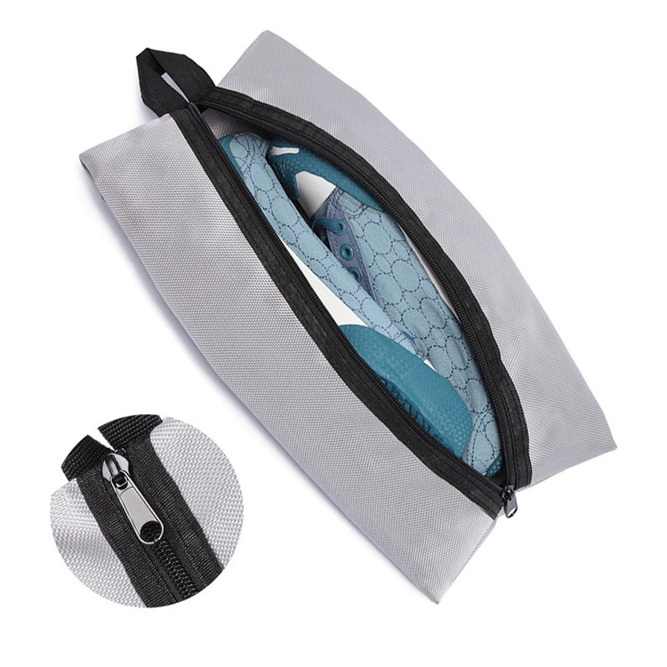 Large Capacity Oxford Fabric Shoes Clothes Cosmetic Storage Pouch Bag for Travel - White-1