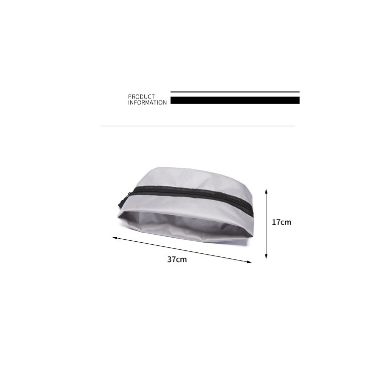 Large Capacity Oxford Fabric Shoes Clothes Cosmetic Storage Pouch Bag for Travel - White-5