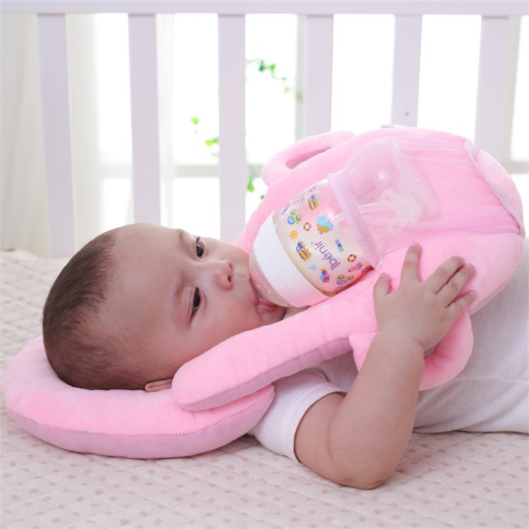 Multifunctional Baby Pillows Anti-spit Milk Pillow - Pink-5