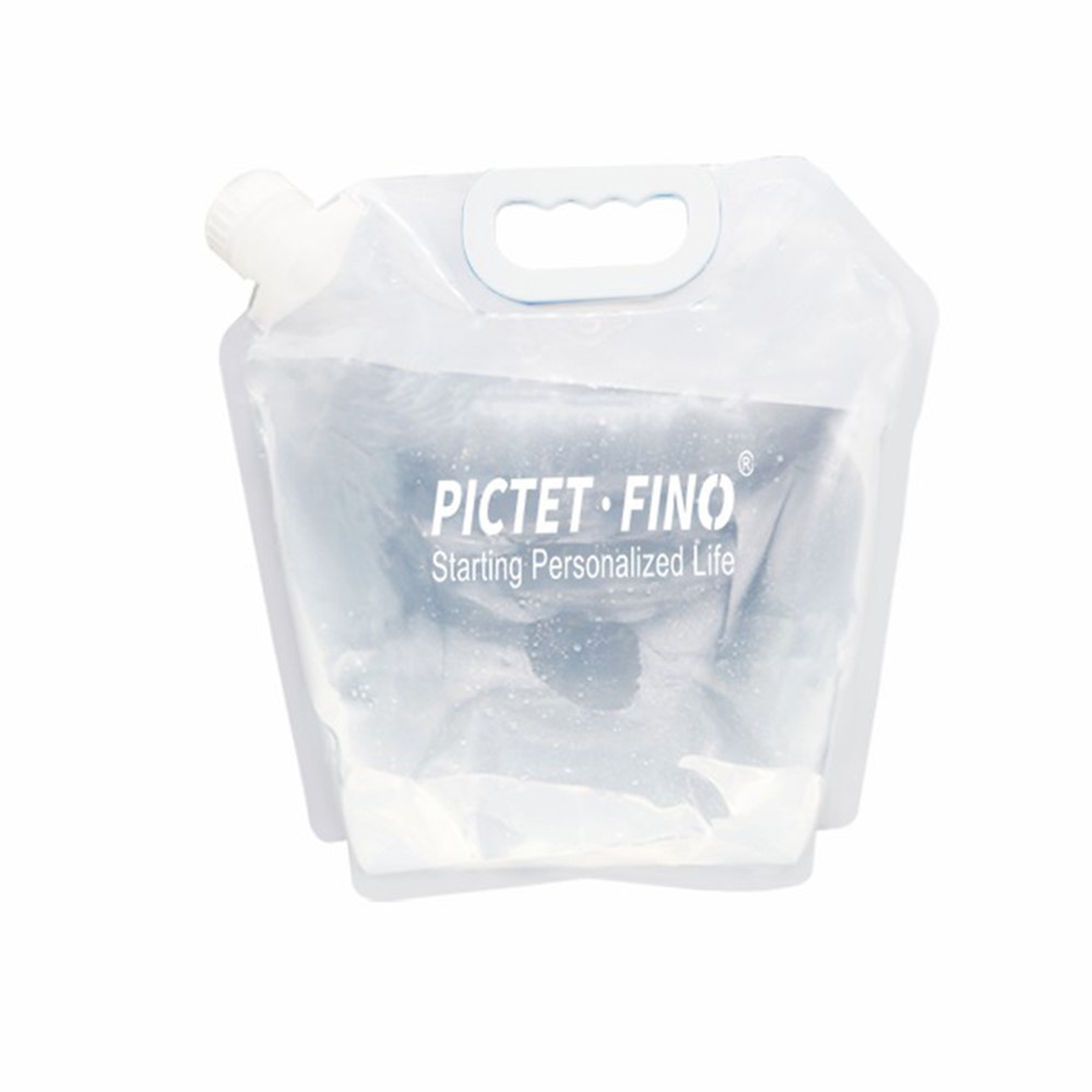 Pictet. Fino Rh46 5L Acqua Pieghevole Acqua Potabile Conteni di Acqua Per Campeggio BBQ Picnic Escursionistico - Trasparente