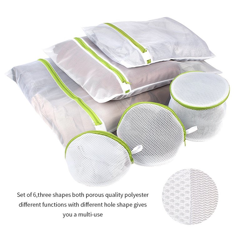6 Pack/Set Delicate Mesh Wash Bags for Jacket Blouse Hosiery Stocking Underwear-3