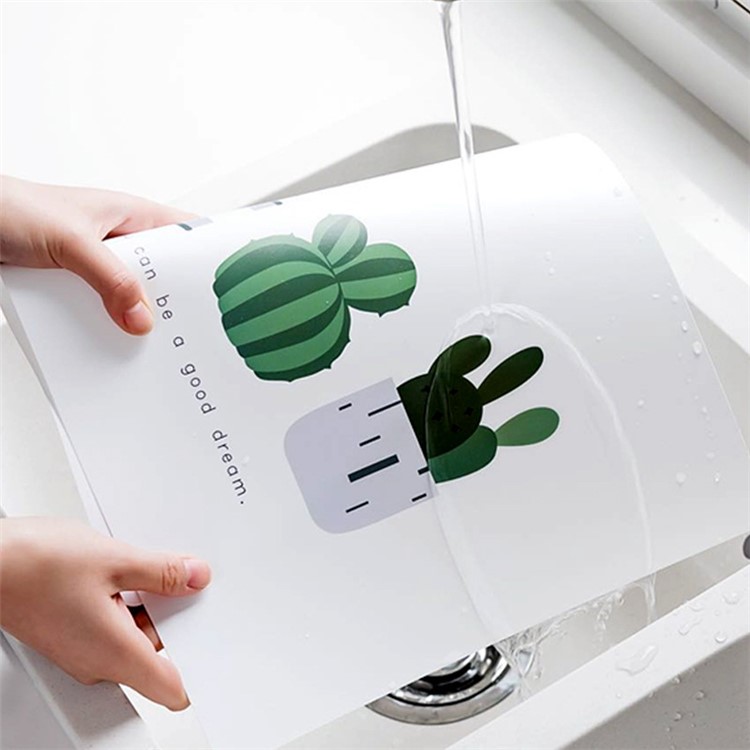 Rectangle Coaster Cup Hot Resistance Table Mat PP Waterproof Dining Pad - Cactus-4