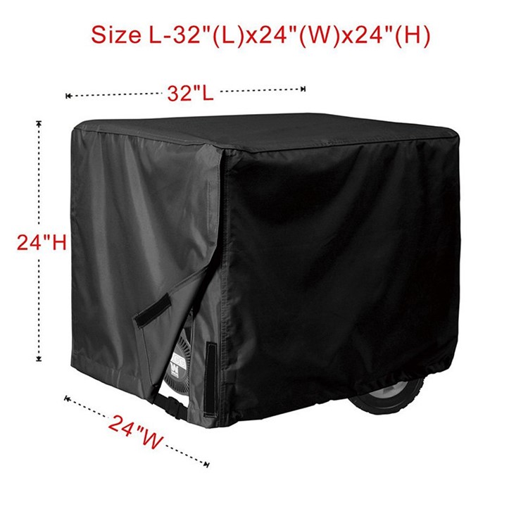 600D Oxford Cloth Universal Outdoor Generator Mute Cover, Size: 32 x 24 x 24 inch - Black-3