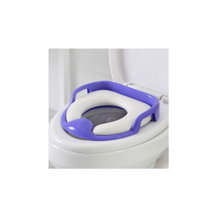 Baby Safety Toilet Seat Cushion Pad Baby Potty Chair with Grab Handles - Purple-1