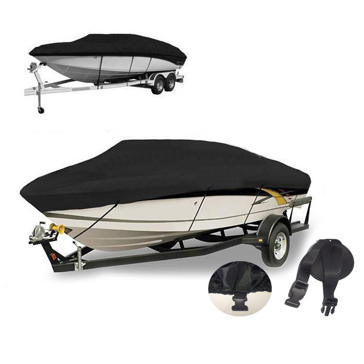 Tampa Resistente À Prova De UV Resistente Ao Ar Resistente Do Barco 600D, Tamanho: 11-13ft - Preto-5