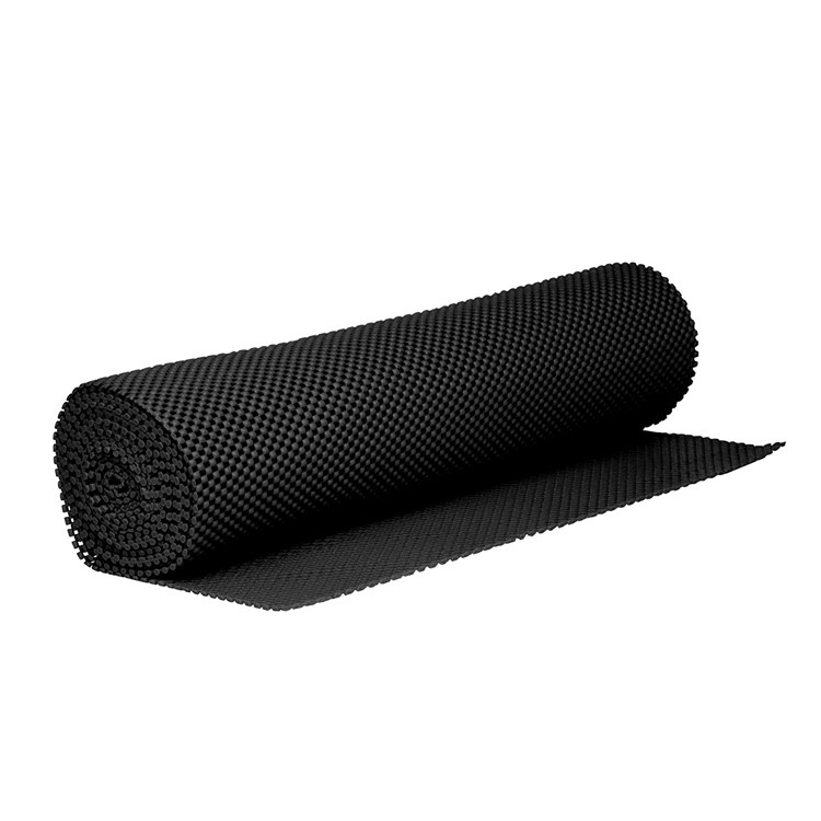 Grid Pattern PVC Non-adhesive Grip Liner Shelf Liner Anti-slip Mat Drawer Liner Bathroom Kitchen Waterproof Floor Mat - Black-3