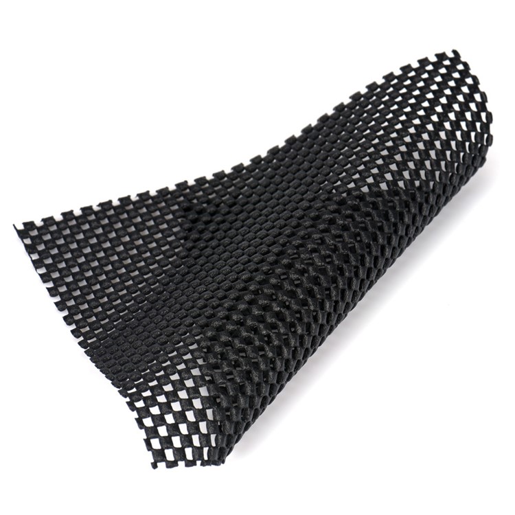 Grid Pattern PVC Non-adhesive Grip Liner Shelf Liner Anti-slip Mat Drawer Liner Bathroom Kitchen Waterproof Floor Mat - Black-4