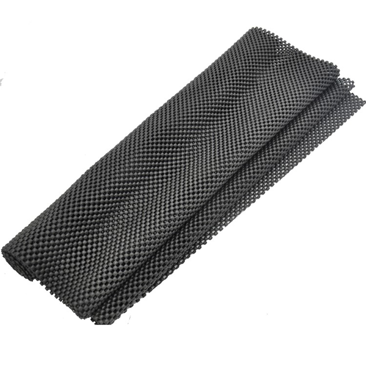 Grid Pattern PVC Non-adhesive Grip Liner Shelf Liner Anti-slip Mat Drawer Liner Bathroom Kitchen Waterproof Floor Mat - Black-5