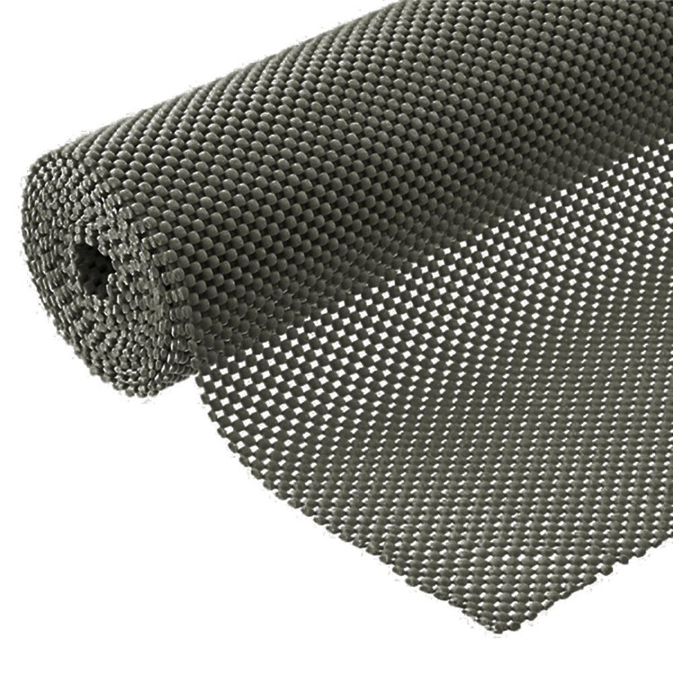 Grid Pattern PVC Non-adhesive Grip Liner Shelf Liner Anti-slip Mat Drawer Liner Bathroom Kitchen Waterproof Floor Mat - Black-7