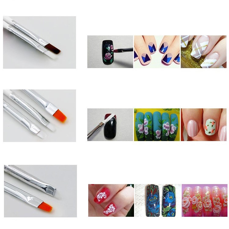 5 PCS Ponto Broca Caneta De Pintura Dotting Caneta + 15 PCS Nail Art Brushes Set Para Salão De Manicure DIY Ferramentas De Unhas Com Saco-3