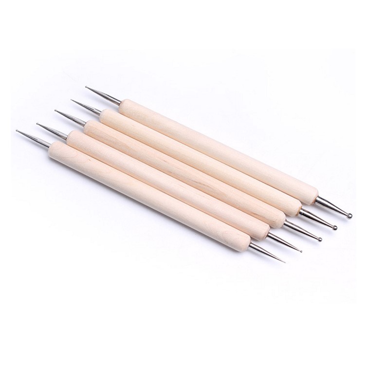 5 PCS Ponto Broca Caneta De Pintura Dotting Caneta + 15 PCS Nail Art Brushes Set Para Salão De Manicure DIY Ferramentas De Unhas Com Saco-6