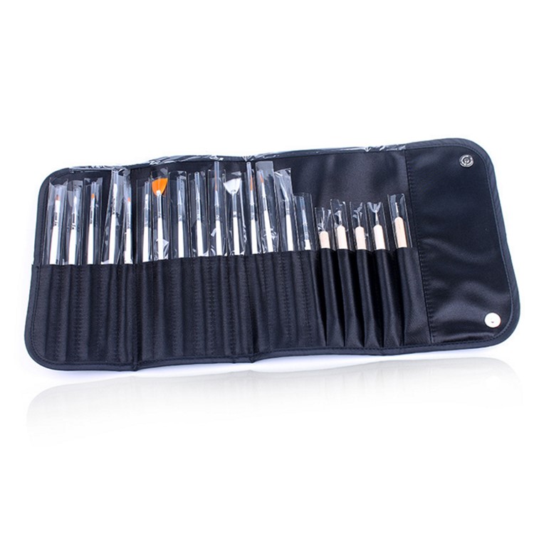 5 PCS Ponto Broca Caneta De Pintura Dotting Caneta + 15 PCS Nail Art Brushes Set Para Salão De Manicure DIY Ferramentas De Unhas Com Saco-8