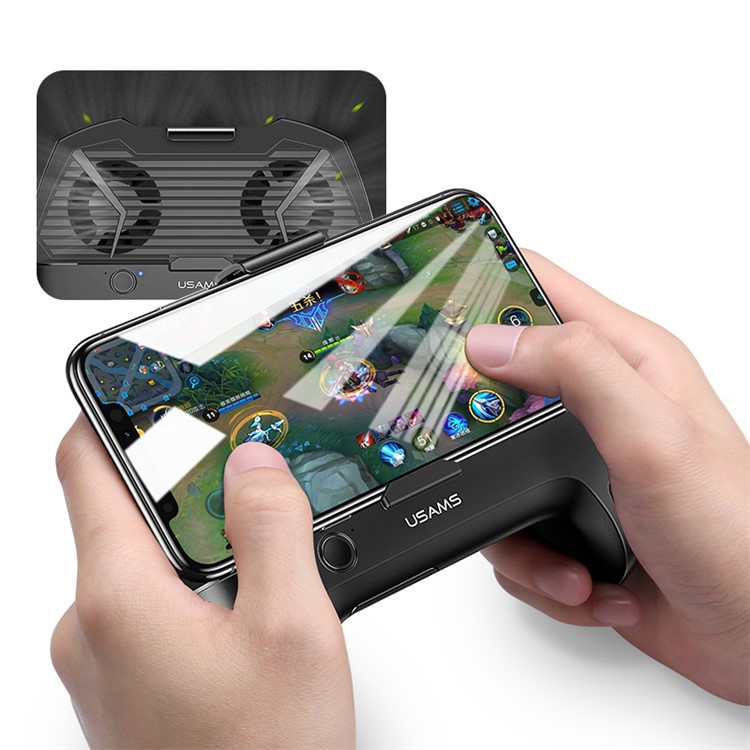 USAMS US-ZJ037 Multifunctional 1200mAh Power Bank Dual Fans Dissipate-heat Phone Game Joypad Controller-2