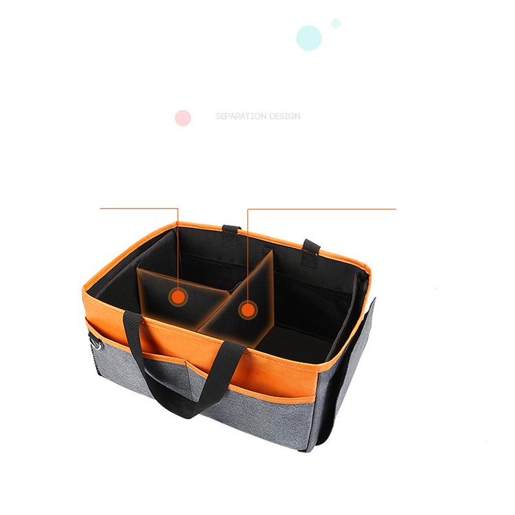 Baby Diaper Caddy Organizer Nursery Diaper Caddy Storage Bag, Size: 38 x 3 x 18cm - Orange-4