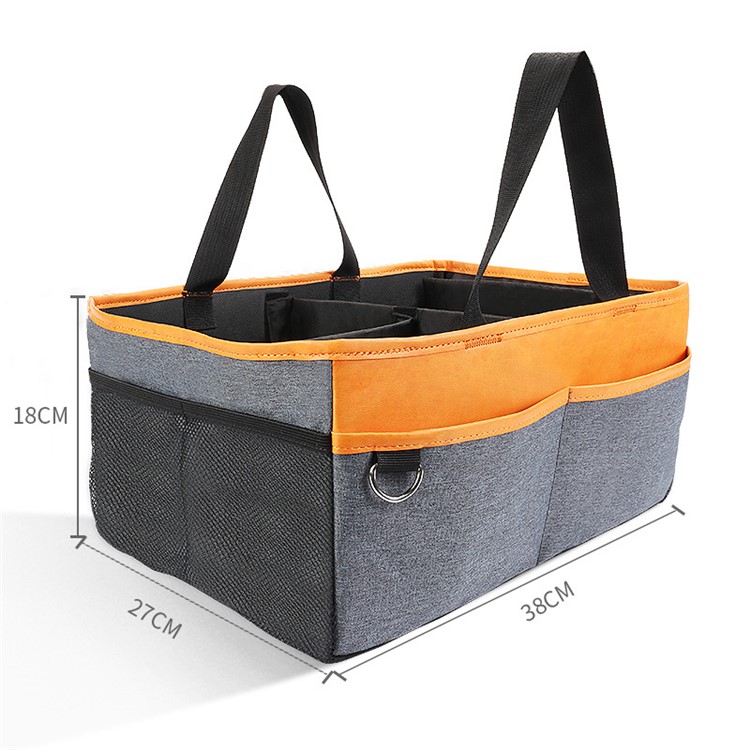Baby Diaper Caddy Organizer Nursery Diaper Caddy Storage Bag, Size: 38 x 3 x 18cm - Orange-5