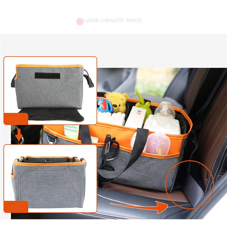 Baby Diaper Caddy Organizer Nursery Diaper Caddy Storage Bag, Size: 38 x 3 x 18cm - Orange-6