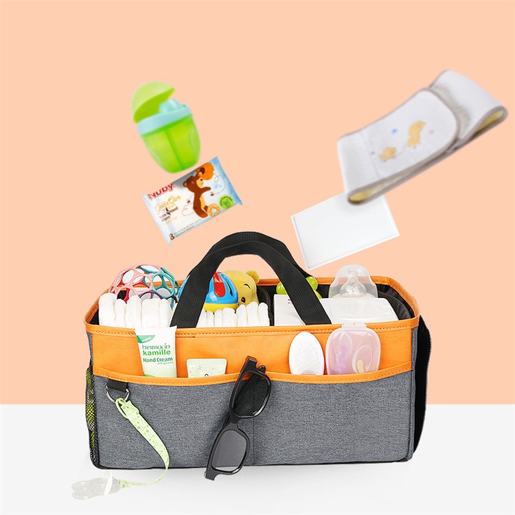 Baby Diaper Caddy Organizer Nursery Diaper Caddy Storage Bag, Size: 38 x 3 x 18cm - Orange-7
