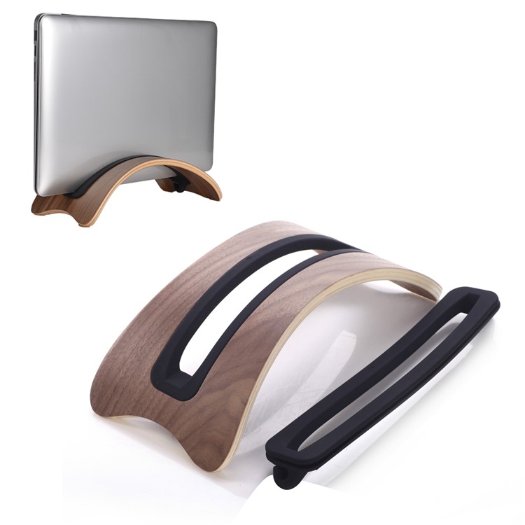

Natural Wood Lightweight Laptop Stand for MacBook Air / Pro iPad Notebook Computer - Walnut / Hole Width: 2.4cm