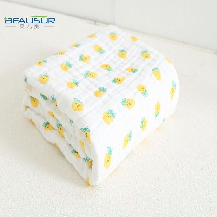 6-layer Cotton Soft Bath Towel Newborn Kid Baby Feeding Saliva Towel - Mango Pattern-4