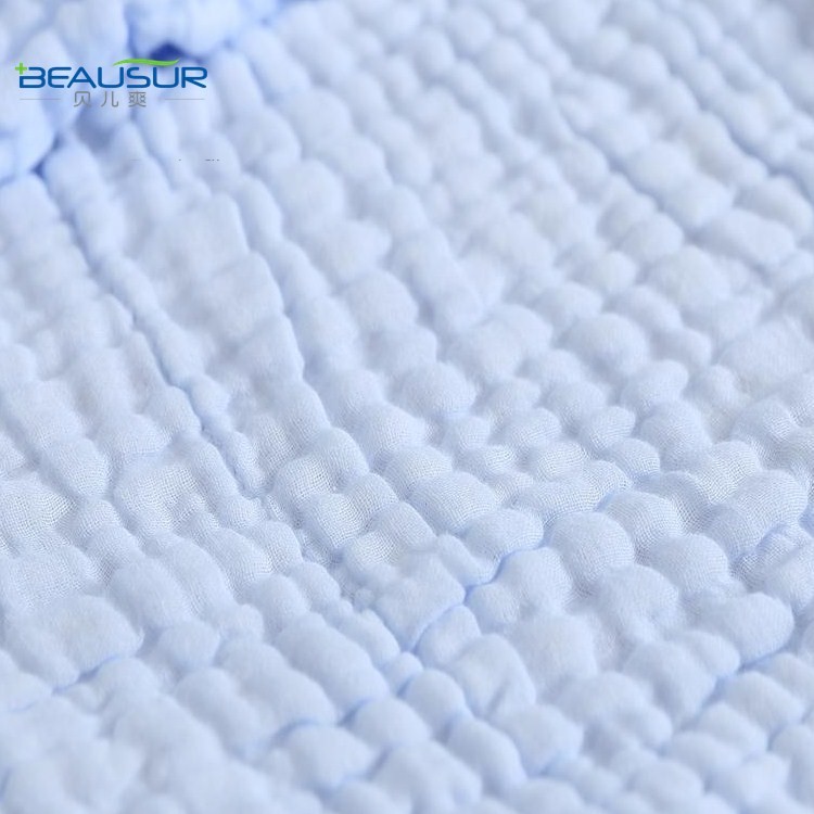 Newborn Kid Baby 6-layer Cotton Soft Bath Towel Feeding Saliva Towel Warm Blanket - Blue-4