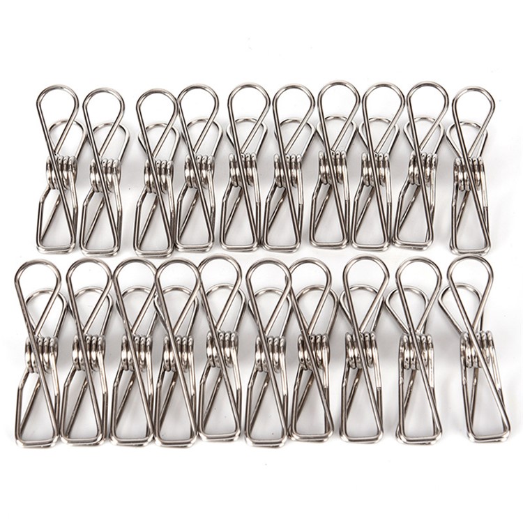 20pcs Edelstahl Wäscheklammern Foto Socken Unterwäsche Kleiderbügel Pins Clips-7