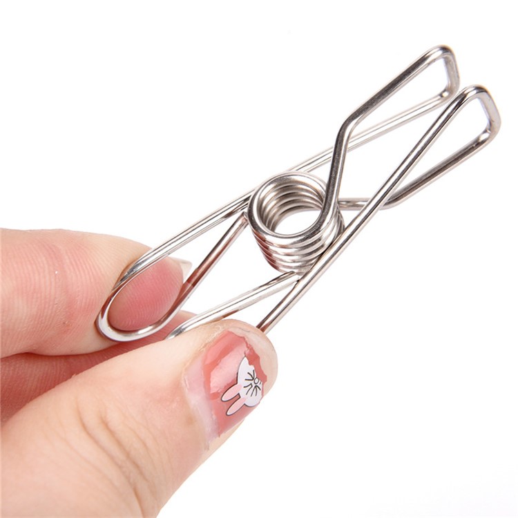 20pcs Edelstahl Wäscheklammern Foto Socken Unterwäsche Kleiderbügel Pins Clips-9